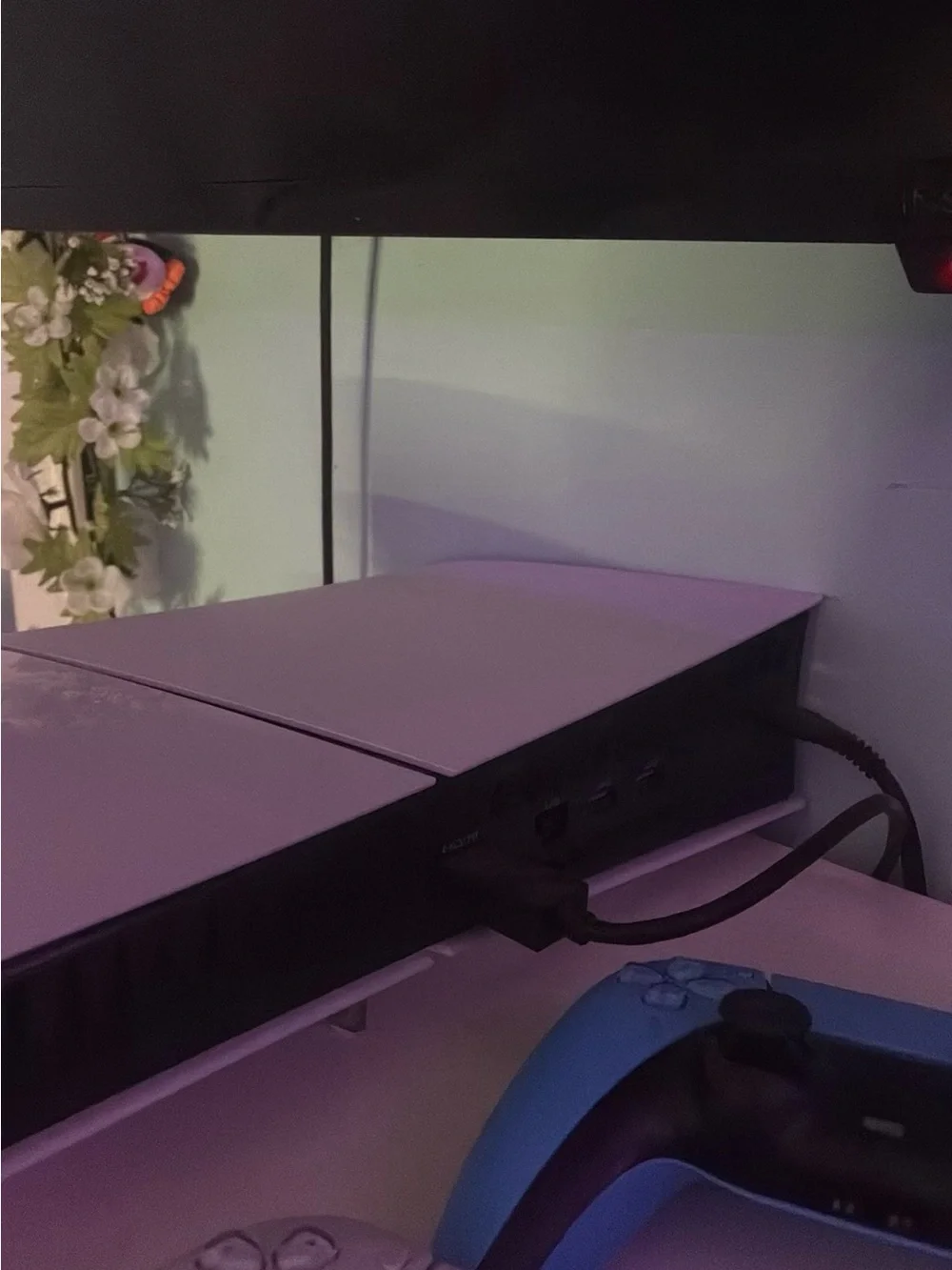 Sony White PlayStation 5 Slim Console with Black Accents